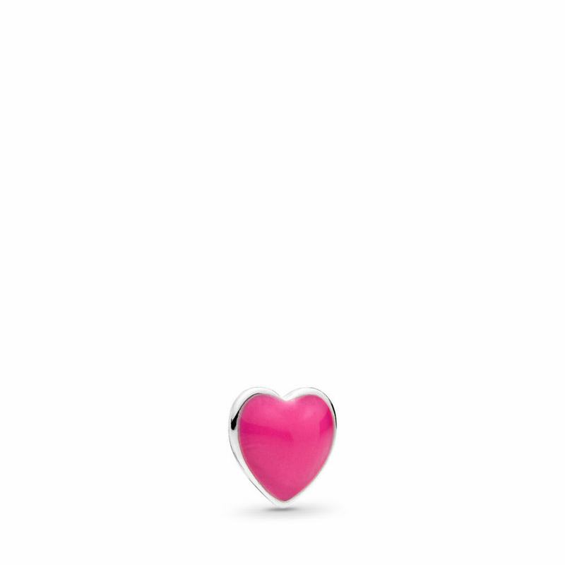 Pandora Magenta Heart Petite Locket Charm Silver Egypt CG6129374